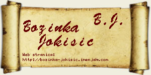 Božinka Jokišić vizit kartica
